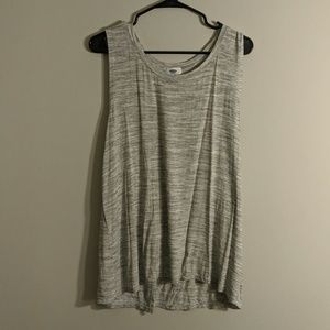 Old Navy heather gray split back tank top